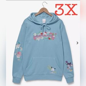 3X Sanrio Hello Kitty and Friends Floral Character Hoodie